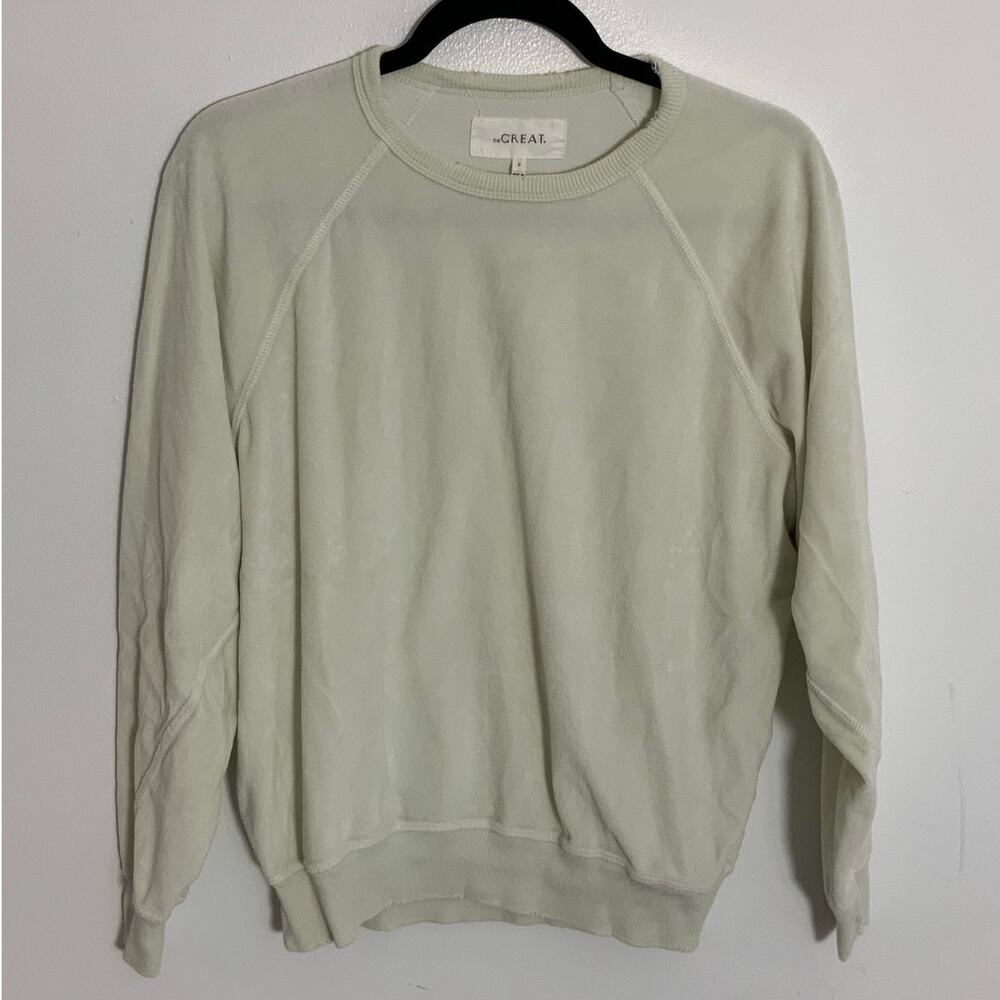 The Great. Terry Cloth distressed sweatshirt size XS